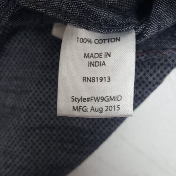 Free Planet Mens Gray Button Down long sleeve shirt 100% Cotton Preppy size XL - Picture 5 of 7